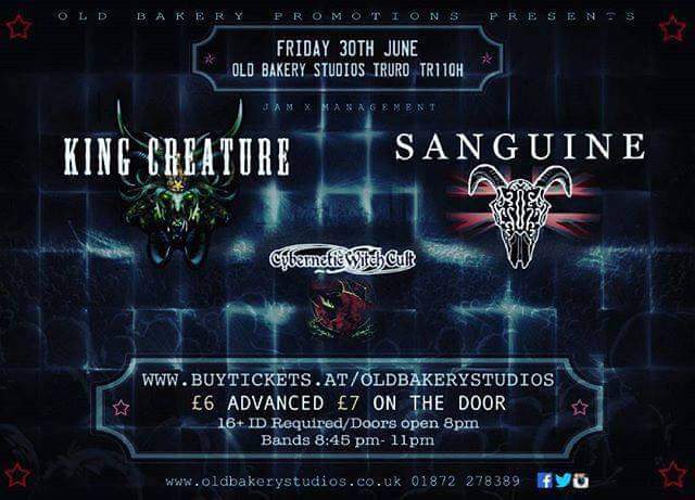 Old Bakery Studios presents King Creature, Sanguine & Cybernetic WitchCult